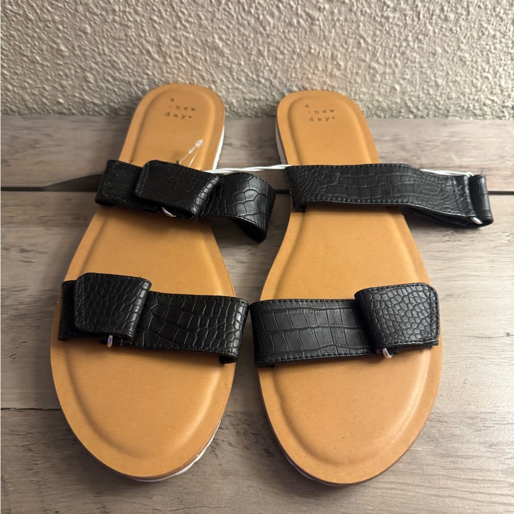 A New Day Illiana Two Band Easy Closure Sandals
